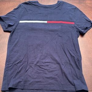 Tommy Hilfiger Navy Shirt with Red and White Accent